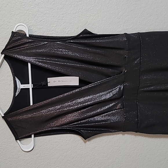 Bcbgeneration Pants Jumpsuits Black Shimmer - Picture 6 of 12